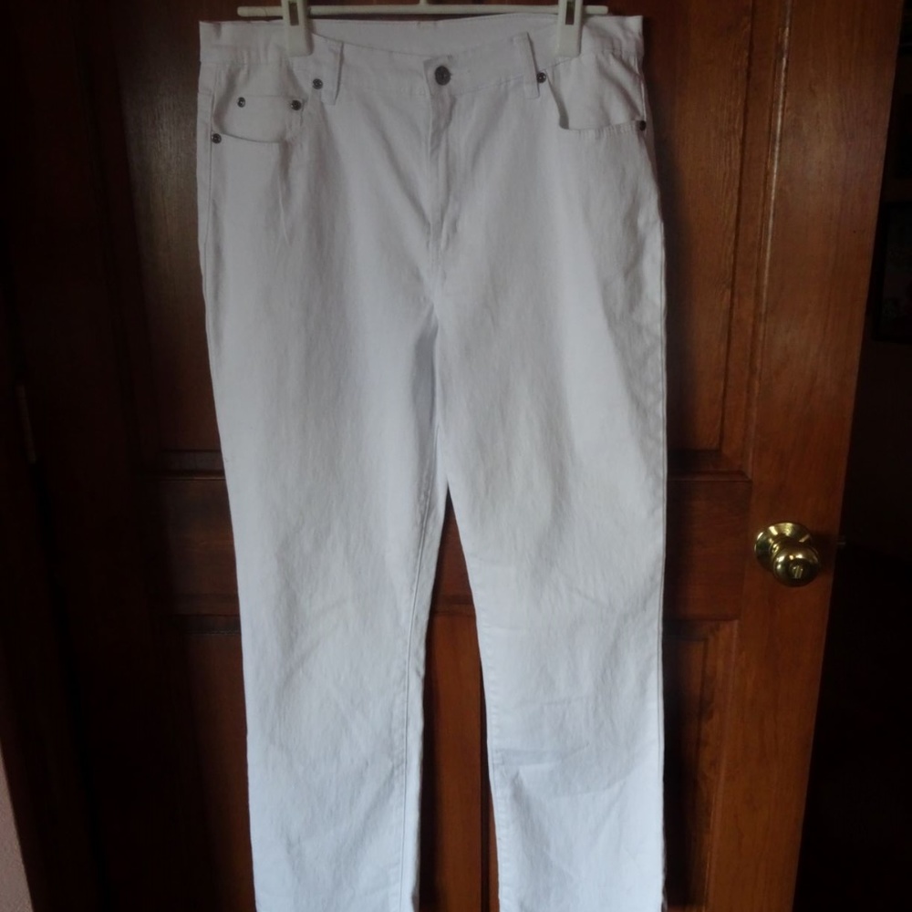 Diane Gilman DG White Jean Pants size 12